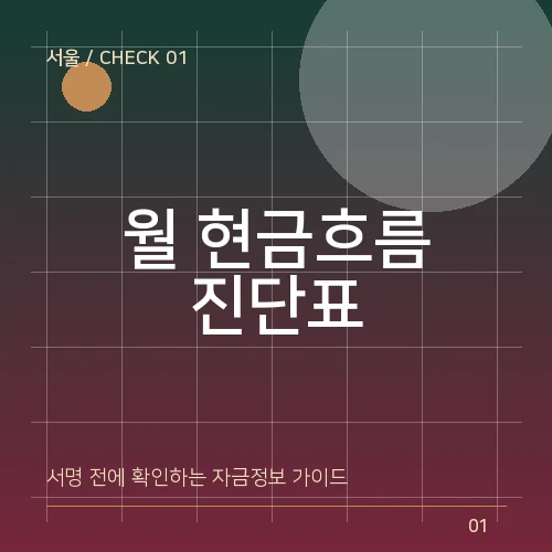 서울일수 이용 전 월 현금흐름 진단: 하루 상환이 만드는 실제 부담 대표 이미지